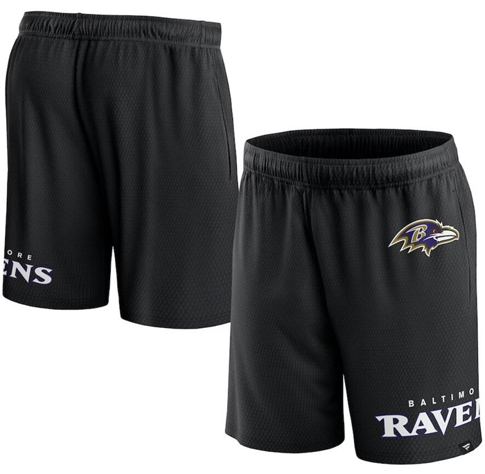 Men's Baltimore Ravens Black Shorts Men's Baltimore Ravens Black Shorts